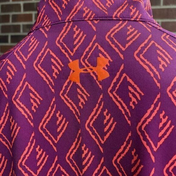 Women Under Armour Heat Gear Long Sleeve Purple Fitted Turtle Neck Shirt Large - Picture 6 of 10